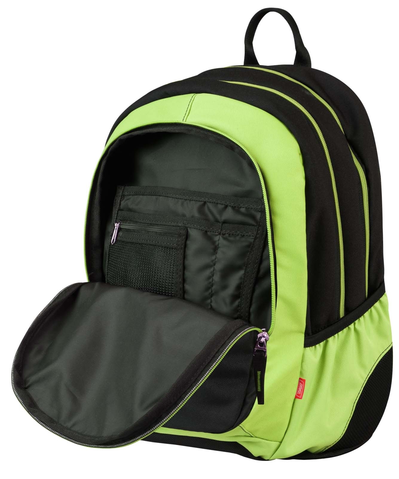 Target училишни и урбани ранци 3 Zip Fluo Black Lime